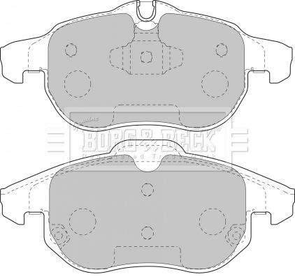 BORG & BECK Комплект тормозных колодок, дисковый тормоз BBP1765